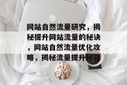 网站自然流量研究，揭秘提升网站流量的秘诀，网站自然流量优化攻略，揭秘流量提升秘籍