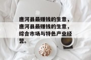 唐河县最赚钱的生意，唐河县最赚钱的生意，综合市场与特色产业经营。