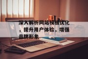 深入解析网站模板优化，提升用户体验，增强品牌形象