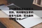农村赚钱生意的探索与实践,农村赚钱生意的探索与实践,成功案例与经验分享 农村赚钱生意的探索与实践,农村赚钱生意的探索与实践,成功案例与经验分享