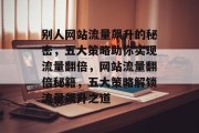 别人网站流量飙升的秘密，五大策略助你实现流量翻倍，网站流量翻倍秘籍，五大策略解锁流量飙升之道