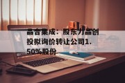 晶合集成：股东力晶创投拟询价转让公司1.50%股份