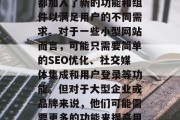 在如今的互联网时代，网站已经成为商业活动不可或缺的一部分。随着各种需求和功能的需求不断提升，许多网站都加入了新的功能和组件以满足用户的不同需求。对于一些小型网站而言，可能只需要简单的SEO优化、社交媒体集成和用户登录等功能。但对于大型企业或品牌来说，他们可能需要更多的功能来提高用户的参与度和转化率。这就是为什么网站加入了插件的重要性的原因。，插件，让您的网站更强大！