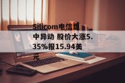 Silicom电信盘中异动 股价大涨5.35%报15.94美元