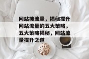 网站搜流量，揭秘提升网站流量的五大策略，五大策略揭秘，网站流量提升之道