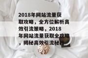 2018年网站流量获取攻略，全方位解析高效引流策略，2018年网站流量获取全攻略，揭秘高效引流秘籍