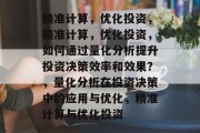 精准计算，优化投资，精准计算，优化投资，如何通过量化分析提升投资决策效率和效果？，量化分析在投资决策中的应用与优化，精准计算与优化投资