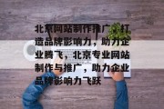北京网站制作推广，打造品牌影响力，助力企业腾飞，北京专业网站制作与推广，助力企业品牌影响力飞跃