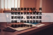 网站流量便宜推荐，揭秘低成本获取高质量流量的秘诀，低成本流量攻略，揭秘高效获取高质量流量的秘密