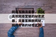网站互换流量群，揭秘高效网络营销的秘密武器，流量互换群揭秘，网络营销的秘密武器