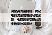 淘宝买流量网站，揭秘电商流量变现的秘密武器，电商流量变现的淘宝流量神器揭秘