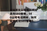 网站优化公司电话揭秘高效SEO策略，SEO公司电话揭秘，如何实现高效SEO策略？