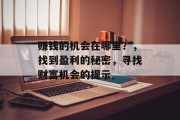 赚钱的机会在哪里？，找到盈利的秘密，寻找财富机会的提示