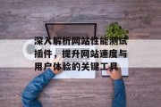 深入解析网站性能测试插件，提升网站速度与用户体验的关键工具