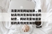 流量浏览网站加速，揭秘高效浏览体验背后的秘密，揭秘流量加速背后的高效浏览体验秘密