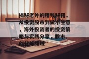 揭秘老外的赚钱秘籍,从投资股市到做小生意,海外投资者的投资策略与实践分享,股市、创业等领域 揭秘老外的赚钱秘籍,从投资股市到做小生意,海外投资者的投资策略与实践分享,股市、创业等领域
