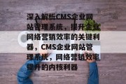 深入解析CMS企业网站管理系统，提升企业网络营销效率的关键利器，CMS企业网站管理系统，网络营销效率提升的内核利器