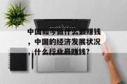 中国如今做什么最赚钱，中国的经济发展状况，什么行业最赚钱?