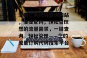 流量订购代码查询网站，便捷查询，轻松管理您的流量需求，一键查询，轻松管理——您的流量订购代码搜索平台