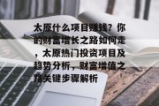 太原什么项目赚钱？你的财富增长之路如何走，太原热门投资项目及趋势分析，财富增值之路关键步骤解析