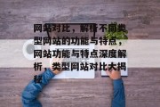 网站对比，解析不同类型网站的功能与特点，网站功能与特点深度解析，类型网站对比大揭秘