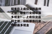 探索在上虞投资的盈利之道，哪些行业赚取最多现金？，上虞投资盈利之道，分析哪些行业赚取最多现金