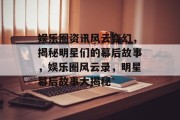 娱乐圈资讯风云变幻，揭秘明星们的幕后故事，娱乐圈风云录，明星幕后故事大揭秘