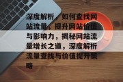 深度解析，如何查找网站流量，提升网站价值与影响力，揭秘网站流量增长之道，深度解析流量查找与价值提升策略