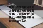 探索，在提高网站流量方面哪些工具和策略最有效？，网络搜索引擎优化，提升网站流量的最佳方法与工具