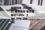 灿瑞科技（688061）盘中异动 股价振幅达7.24%  上涨6.39%（06-13）