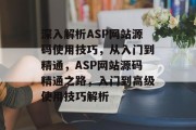 深入解析ASP网站源码使用技巧，从入门到精通，ASP网站源码精通之路，入门到高级使用技巧解析