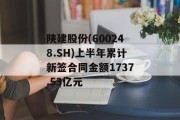 陕建股份(600248.SH)上半年累计新签合同金额1737.53亿元