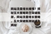 网站流量增长缓慢？揭秘五大策略助您突破瓶颈，网站流量增长策略，五大突破瓶颈秘诀大揭秘