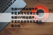 电脑VIP网站插件的丰富多样与实用价值，电脑VIP网站插件，丰富的多样性和实用价值分析