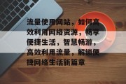 流量使用网站，如何高效利用网络资源，畅享便捷生活，智慧畅游，高效利用流量，解锁便捷网络生活新篇章