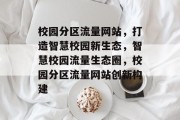校园分区流量网站，打造智慧校园新生态，智慧校园流量生态圈，校园分区流量网站创新构建