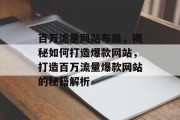 百万流量网站布局，揭秘如何打造爆款网站，打造百万流量爆款网站的秘籍解析