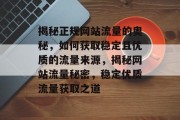 揭秘正规网站流量的奥秘，如何获取稳定且优质的流量来源，揭秘网站流量秘密，稳定优质流量获取之道