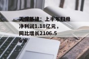 天保基建：上半年归母净利润1.18亿元，同比增长2106.58%