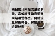 揭秘统计网站流量的利器，高效软件助您洞察网站运营秘密，网站流量解析神器，解锁高效运营秘密