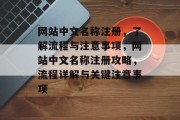 网站中文名称注册，了解流程与注意事项，网站中文名称注册攻略，流程详解与关键注意事项