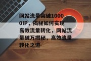 网站流量突破10000IP，揭秘如何实现高效流量转化，网站流量破万揭秘，高效流量转化之道