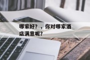 哪家好？，你对哪家酒店满意呢？