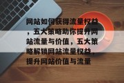 网站如何获得流量权益，五大策略助你提升网站流量与价值，五大策略解锁网站流量权益，提升网站价值与流量