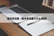 提升泵流量（提升泵流量小什么原因）