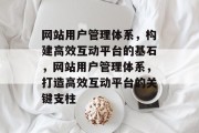 网站用户管理体系，构建高效互动平台的基石，网站用户管理体系，打造高效互动平台的关键支柱