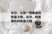 长沙,让你一夜暴富的致富之路,长沙,财富飙升的致富之路 长沙,让你一夜暴富的致富之路,长沙,财富飙升的致富之路
