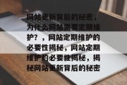 网站更新背后的秘密，为什么网站需要定期维护？，网站定期维护的必要性揭秘，网站定期维护的必要性揭秘，揭秘网站更新背后的秘密