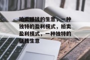 拍卖赚钱的生意,一种独特的盈利模式,拍卖盈利模式,一种独特的赚钱生意 拍卖赚钱的生意,一种独特的盈利模式,拍卖盈利模式,一种独特的赚钱生意