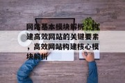 网站基本模块解析，构建高效网站的关键要素，高效网站构建核心模块解析